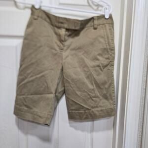 J Crew City Fit Khaki Chino Shorts Womens Size 2 Stretch Classic Preppy